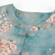 Jinggong Vêtements âgés Style grand-mère 70-80 ans Summer à manches courtes à manches courtes Mère Femelle Two Pieces 6626 Bleu (ensemble) 4xl [Recommandé 130-145 Jin [Jin est égal à 0,5 kg]]]