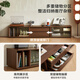 Lin's home TV cabinet living room light luxury high-end slate coffee table combination walnut color floor-standing medieval style Lin Mu series UB1M hot-selling 1.2m slate coffee table