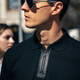 Mr. Cloth Fashion Zipper Lapel Long Sleeve POLO Shirt Men's 2025 Autumn New Business High-end Top BT16863 Piano Black S (165)