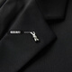Heilan House (HLA) suit men's spring and autumn slim-fit imitation wool suit fashion brooch commuting professional tops men's suit black 56 (suit + pants) 165A /84A (44A) recommended 51~56kg