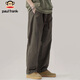 Paul Frank Casual Pants Men's Autumn and Winter American High Street Work Pants Men's Loose Straight Cotton Men's Pants Gray Green XL