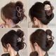Blumenclip Frauen High-End 2025 neuer Stil mit kleinem Haarvolumen Haifisch-Clip-Haarclip Frauen Rückenkopf Tablett Haarclip-Kopfschmuck [#asymmetrische Rosenclip] 15 cm