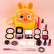 Children's house play cosmetics toy set simulation model girl princess makeup and dress up creative internet celebrity gift classic black beauty 26 piece set + pink rabbit backpack