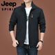 Jeep Spirit Outdoor Men's Jacket Autumn and Winter 2025 Nuevo ropa de otoño para hombres de mediana edad más chaqueta de vellón primavera y otoño grueso 9898 estilo azul oscuro más lana 5xl