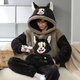 Zipjbx Zuoxi Bekleidungsgeschäft Korallenpyjamas Winter Herbst und Winter verdickter Flanell warmes Cartoon Home Kleidungsstück 9902* Kapuzenset m klein [80-90jin [Jin gleich 0,5 kg]]