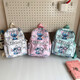 2025 Nouveau sac à dos à la mode et polyvalent pour les femmes mignonnes caricatures animées collégiales d'étudiant Light Schoolbag noir