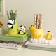 
Qile birthday gift for women's desktop pen holder ornaments for healing; a souvenir for the college entrance examination; a teacher's day work station decoration for the opening season of the school year; a little panda Zhuanzhuan unzipped pen holder