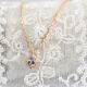 Fat Donglai quality tanzanite necklace nojess22 winter same style niche rhombus silver gold-plated zircon Japanese set necklace