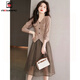 AEMAPE HIGH TAILLE MESH Large Sway A-Line Malf-Body Tulle Jupe 2025 Été Nouveau design Simple and Fashionable Mid-Longing Jirt 9902 Long Tulle Jirt Brown One Size (95-130Jin [Jin est égal à 0,5 kg]))