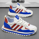 Adi Prince's Size Brand Herrenschuhe Sommer 2025 Neue Top -Top -Schuhe Männer vielseitiger Slip Soft Sohle bequeme leichte Luxus -Sportschuhe S9906 Weiß Red Lan 40