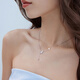 Lukfook Jewelry Platinum 950 Butterfly Shadow Shattered Ice Tassel Platinum Necklace Set Price G07P0013DS 3.84g (including labor cost 422 yuan)