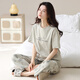 AIMU MEUGUI PAJAMAS PARA MUJER EN SUMMER ALIGO PURO Pantalones de manga corta Algodón delgado Summer Women's Ropa para mujeres Traje de primavera y otoño YZT9715 Pantalones de manga corta M 80-100Jin [Jin equivale a 0.5 kg]