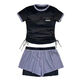 Le nouveau maillot de bain d'Orende pour les femmes avec une taille légèrement plus graisseuse plus la taille des graisses, féminine, conservatrice, couverture du ventre, minceur 200 Jin [Jin est égal à 0,5 kg] le maillot de bain 6167-noir et gris xl recommandé 105-120 Jin [Jin est égal à 0,5 kg]
