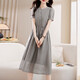 Olj Light Luxury Brand-Kleid für Frauen im Sommer 2025 neuer Stil, hüftrütetes und schlankes cooles und komfortables Rock. Grau XL 120-130jin [Jin ist 0,5 kg]