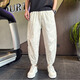 Jasons Harlen trousers men's summer nine-point pants handsome trendy quick-dry men's pants 2025 new small-foot casual pants trendy 1056 gray M