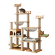Solid wood cat climbing frame, luxury household cat nest, integrated four-season cat shelf, small apartment cat scratching post for big cats, cat tree (upgraded rubber wood) DK02s solid wood board + solid wood column