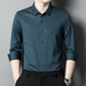 GY goldlion Spring and Autumn New Product Striped Long Sleeve Men's Lapel Shirt Middle-aged and Young Business Casual Dad Base Lining 6623 Red L 170/110