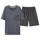 Yalu Modal Summer Pyjamas Herren dünne lose Shortsleeved Shorts für Sommersporthausbekleidungsanzug QDM3519# L