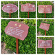 Customized outdoor antiseptic wood, Chinese herbal medicine, flowers and plants, introduction, science brand label, ground brand, tree name brand, size 30*50cm, pole height 1 meter/thickened