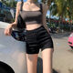 Jin Bingsheng black shorts for women summer new style denim tight small slim high-waisted A-line hot girl sexy hip-covering hot pants black denim hot pants M recommended 95-105 Jin Jin is equal to 0.5 kg