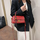 2025 Frühlings- und Sommer PU Retro kleine quadratische Beutel modische einfache Tasche Quadratschlosse kleine Tasche rot