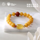 Potala Palace beeswax single circle bracelet 925 Yinchuan material Nanhong Pixiu gold amber bracelet for men and women as a birthday gift for boyfriend