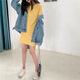 AFTER MONDAY2025 summer Korean style slim solid color short-sleeved T-shirt women's mid-length dress women's clothing 6624* black M