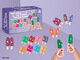 
Shantoulin Village baby soft glue building blocks early education toys grinding teeth can be bitten and boiled silicone large-grain building blocks to comfort others 1049 soft glue 6 color box pack