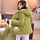 Comic Soul Hunan Provinz Winter Provinz tragen Hunan Provinz Trage Korallenletze Baumwollpyjamas für Frauen im Winter Dreischicht verdickte Lady LXJ17 6624 Aprikosenfarbe [Fleece eingedickt] L 100-120