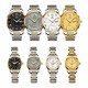 
OLEVS Swiss certified couple watches A pair of fully automatic mechanical watches waterproof and luminous trends Top 10 famous watches for men and women. Upgraded version 6630 couples full gold free engraving