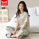 Catman miiow pyjamas pour femmes en été en été pur coton pantalon à manches courtes lâches à porter pour le printemps et l'automne des vêtements pour la maison (pantalon à manches courtes) yzt-9716 m adapté à (80-100jin [Jin est égal à 0,5 kg]) usure