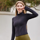 Fan Sheng Yoga Running Fitness-Kleidung für Frauen schlanker hüftmütiger langärmeliger nackter Outdoor-Freizeitsport-Jacke FC12858 Moonlight Black XL