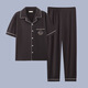 QLTQZQ Herren Pyjamas Herren kurzärmeliger Sommer Dünne Baumwolle Teenager Pyjamas Herren Plus Size Frühling und Sommerkleidung G3884 Blau (kurzärmelig) 175 l [Empfohlen 100-120 Jin [Jin gleich 0,5 kg]]