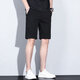 Hailan Home's brand summer thin shorts men's casual suit pants plaid striped five-point pants Korean style trend 629-653 Black M