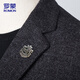 Romon (Romon) costume masculin d'automne professionnel formel usure de mariée veste de robe de mariée pour hommes mince costume noir et gris 4xl