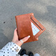Feiyuega Kartenbeutel ID Bag Passport Storage Bag Multifunktionslager-Führer-Lizenz für Reiseboten und Frauen tragbarer Brieftaschenpassclip Brown Brown