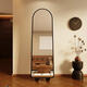 SANQI Tiger Medieval Mirror de cuerpo completo Mirror en el piso Mirror de la casa Mirror de las niñas Mirador de la ropa Mirror de la tienda de espejo especial Retro Gran Mirror Cloud-Color de nogal colgante de pared 12040 cm No