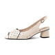 Rote Libelle Brand Sandalen für Frauen Mode weiche Leder hohl Frauen Schuhe Neues Modell für leere und immer passende dicke Fischfisch-Mundschuhe Sommer Mutter Schuhe Grün [Limited Counter Style] 39