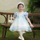 Girls 2025 Spring New Frozen Princess Elsa Dress Girls Fashionable Knited Picture Color 100