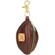 Känguru (Känguru) handgefertigtes Retro Leder -Schlüsselbeutel Herrenkopfschicht Cowhide Wechseln Schlüsseltaschen Taille Hanging Rugby Key Bag Trendy Geschnitztes elegantes Schwarz