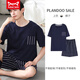 Catman Miiow Modal Pajamas Men's Summer's New Men's Cool Cool Thin Thin Borteeded Cold Site Set Y9719 Cool Modal L (-130JIN [JIN равно 0,5 кг])