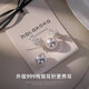 Ruihongxiang 999 Sterling Silver Earrings Fireworks Pearl Earrings Women's Light Luxury High-Quality Temperament Earrings 2025 New Hot Style Earrings 999 Sterling Silver Earrings-Back-hanging Fireworks Pearl Earrings