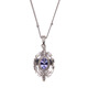 Libiao 2025 new French 925 silver tanzanite white crystal colored treasure necklace women's niche design high-end pendant natural white crystal garnet necklace