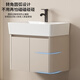 Dafify Petit appartement armoire de salle de bain en céramique Cerme de lavabo de salle de bain intégrée combinaison de salon de balcon pour lavabo à la crème à la crème à la crème F7020.