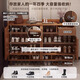 Armoire à chaussures en bois massif littai armoire de rangement d'armoire de rangement de mur intégré à la couche multicouche armoire de rangement de couloir de ménage [recommandation du directeur de la boutique] 120-32-100cm