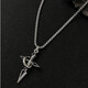 Cross pendant men's necklace men's trendy brand versatile chain accessories men's trendy sweatshirt pendant cross necklace chain length 70cm