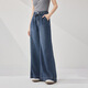 IEF/Aiyifu Hosen 2025 Sommer- und Herbst New Hong Kong Style Retro Casual Pendler Vielseitiger Denim-Hose Denim Dark Blue S