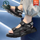 
Woodpecker sandals men wear soft sole non-slip wear-resistant sports sandals for men in summer, teenagers outdoor trend driving beach slippers black and white high-end model 41