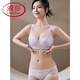 浪莎（LangSha）新款蕾丝性感无钢圈小胸聚拢文胸罩院线养护调整型无痕 黑色套装 70A 32B