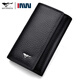 Septwolves echter Leder-Schlüsselbeutel Multifunktionales Key Car Cover Schnalle Wallet Wallet Herrenkartenbeutel Zwei-in-Eins-Schwarz